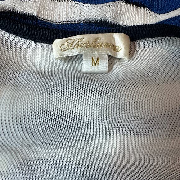 Shoshanna Blue White Stripe Tank Midi Dress MEDIUM Sheath Nautical Designer $395 - Picture 5 of 6